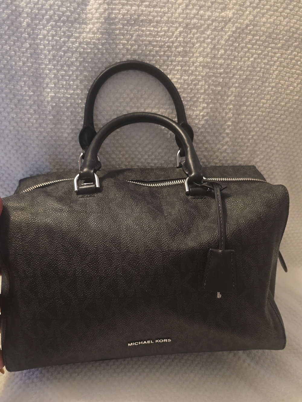 Michael Kors Black Logo Dome Satchel